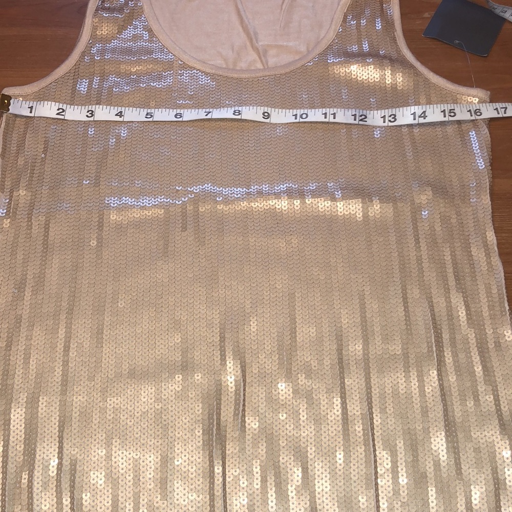 NWT Lulus Sexy Gold Sequin Tank Top Size Medium - Picture 7 of 9
